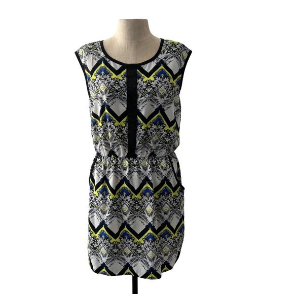 Maude Geometric Neon Patterned Summer Dress Size S - Picture 1 of 5